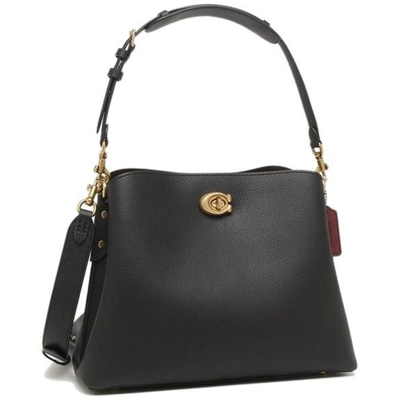 Coach Shoulder Bag Black Leather - Picture 1 of 7